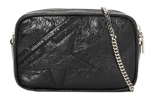 Golden Goose Sheepskin Shoulder Bag Women's Black