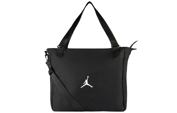 Jordan Canvas Tote Bag, Shopping Bag, Shoulder Bag, Crossbody Bag, Handbag Regular Unisex Black