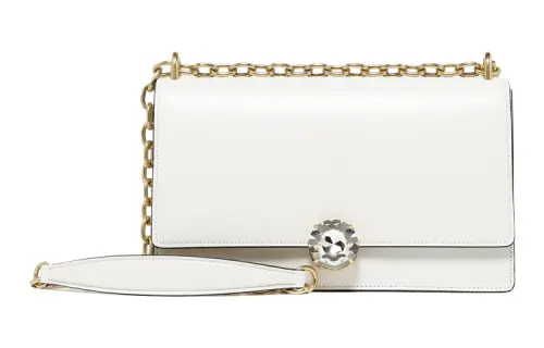 MIU MIU Calfskin Crossbody Bag, Shoulder Bag Women's White