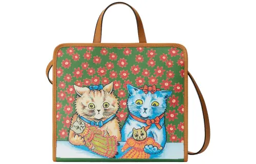 GUCCI Canvas With Leather Tote Handbag, Crossbody Bag Kids'