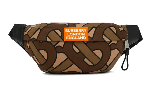 Burberry Leather Sling Bag, Shoulder Bag, Crossbody Bag, Fanny Pack Regular Men's Saddle Brown