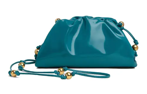 Bottega Veneta Sheepskin Clutch Mini Women's Blue