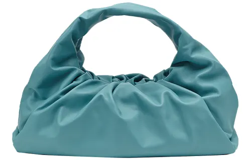 Bottega Veneta Cow Leather Handbag Clutch Handbag Women's Blue
