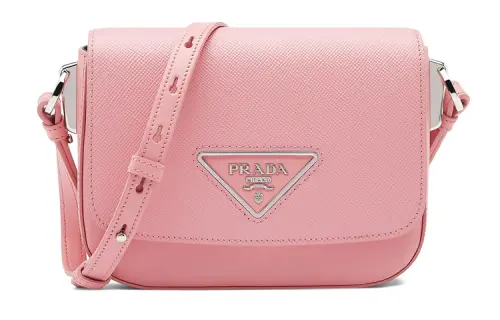 PRADA Sheepskin Shoulder Bag, Crossbody Bag Women's Petal Pink