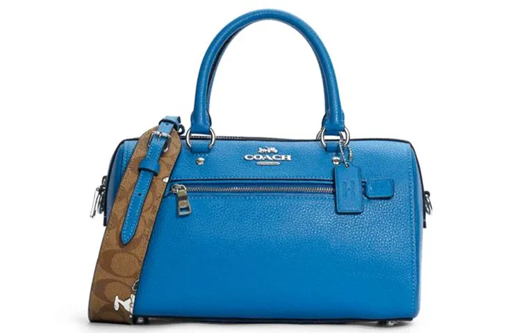 COACH PEANUTS Snoopy Collaboration Rowan Coated Canvas With Leather Boston Bag, Shoulder Bag, Crossbody Bag, Handbag