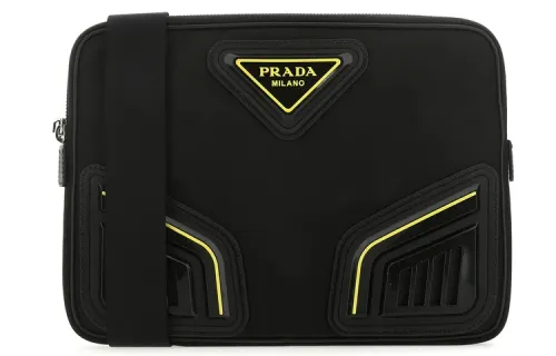 PRADA Nylon Shoulder Backpack, Crossbody Bag, Clutch Men's Black