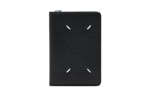 Maison Margiela Grain Cow Leather Wallet Card Holder Unisex Black