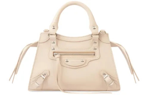 Balenciaga Neo Classic Cow Leather Handbag Mini Women's Beige