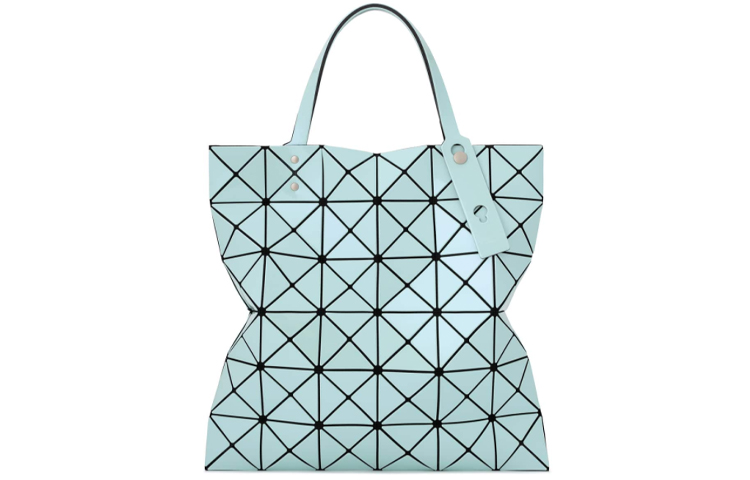 ISSEY MIYAKE Glossy foldable shopping bag, laptop, green one-shoulder bag, polyester