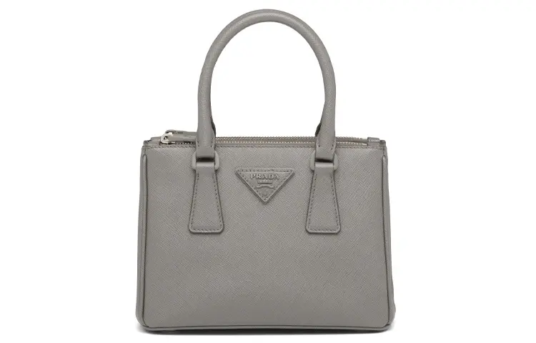 PRADA Diagramme Calfskin Shoulder Bag, Crossbody Bag Women's Marble Gray