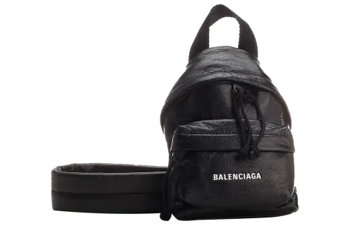 Balenciaga Calfskin Backpack Unisex Black