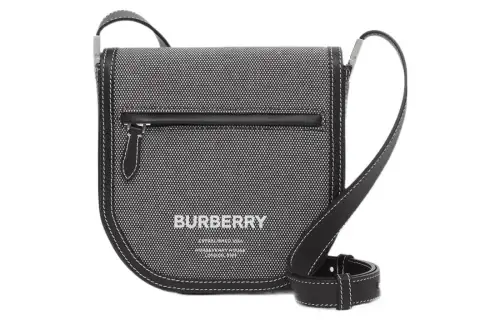 Burberry Olympia Calfskin Shoulder Bag, Crossbody Bag Mini Men's Black & Gray