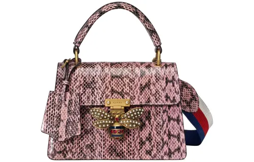 GUCCI Snake Skin Handbag Women's Candy
