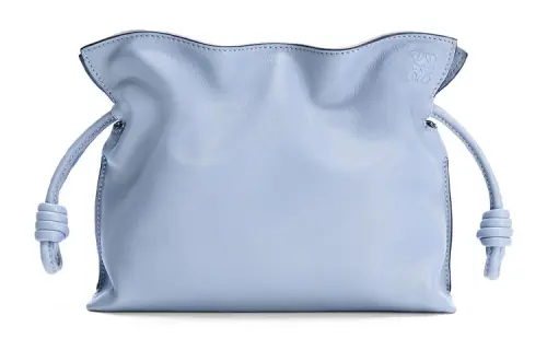 LOEWE Flamenco Cow Leather Crossbody Bags Mini Women's Snow Cyan