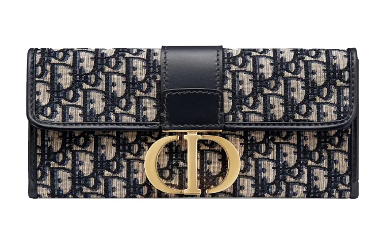 DIOR 30 Montaigne Canvas Bag, Handheld Crossbody Bag, Shoulder Bag Women's Blue