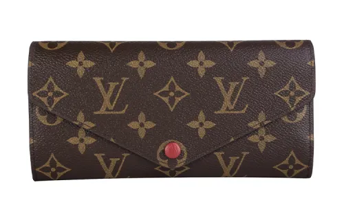 LOUIS VUITTON Cow Leather Wallet Regular Women's Brown