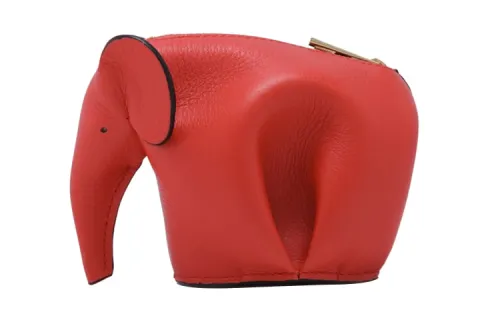 LOEWE Calfskin Clutch Wallet Women's Red, Candy