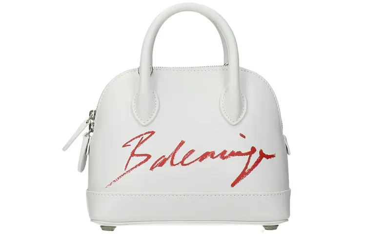 Balenciaga Leather Shoulder Bag, Crossbody Bag, Clutch Mini Women's White