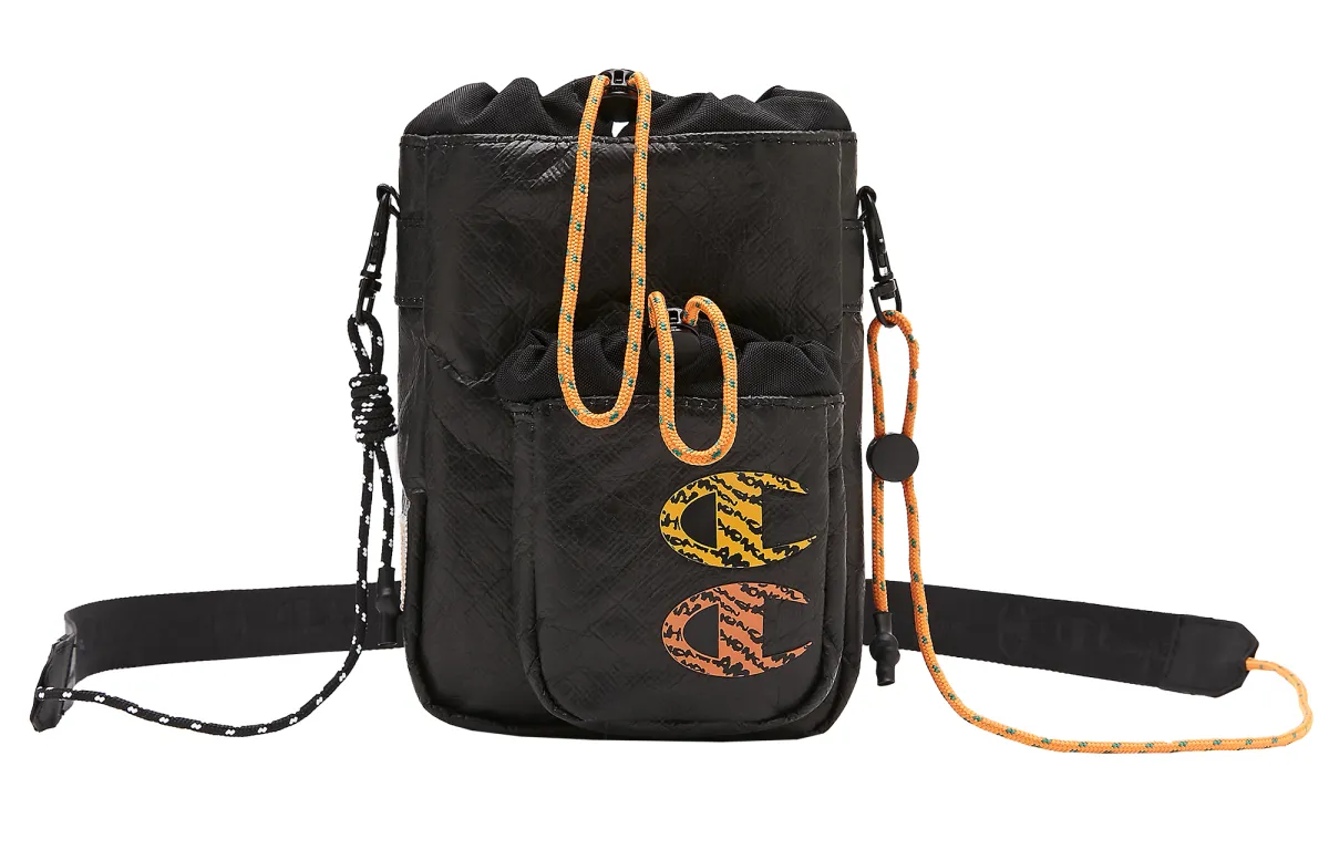 Champion Fabric Crossbody Bag Regular Unisex Black/White Reed