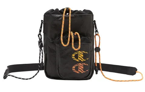 Champion Fabric Crossbody Bag Regular Unisex Black/White Reed