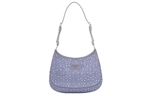 PRADA Leather Crossbody Bag, Shoulder Bag Women's Wisteria Purple