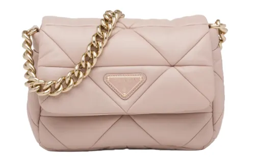 PRADA Soft Sheep Leather Handbag, Shoulder Bag Women's Pink