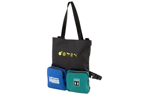 PUMA The Hundreds Collaboration Fabric Handbag, Shoulder Bag, Crossbody Bag Regular Unisex Black