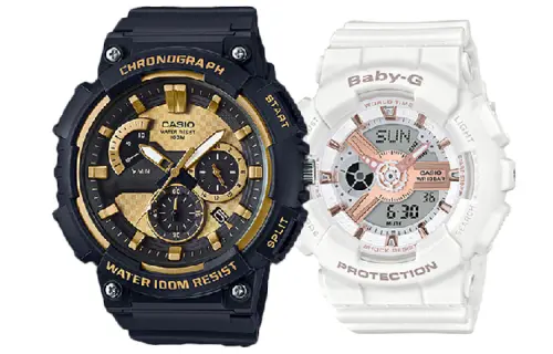 CASIO Unisex Pair Table Series Gold Watch