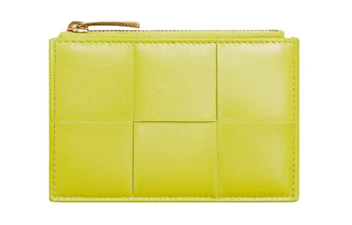 Bottega Veneta Bottega Veneta Luggage Collection Leather Card Holder, Wallet Women's Green