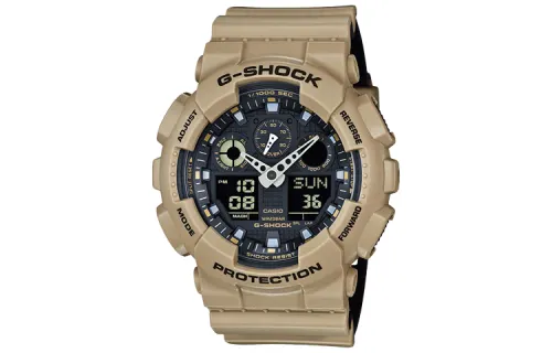 CASIO Men Liquid Crystal/Analog Dual Display Series Black Watch GA-100L-8A