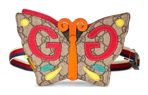 GUCCI Canvas With Leather Waist Bag Chest Bag Kids' Ebony/Multicolor