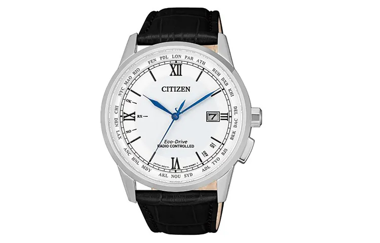 CITIZEN Sky Eagle Collection Light Powered Quartz Movement Cow Leather Strap Watch Men's Watches