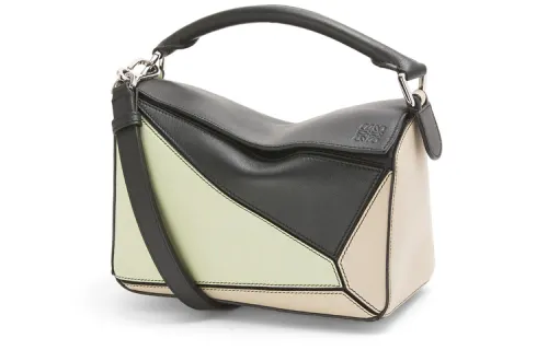 LOEWE Puzzle Cow Leather Handbag, Shoulder Bag, Crossbody Bag Regular Women's Multicolor