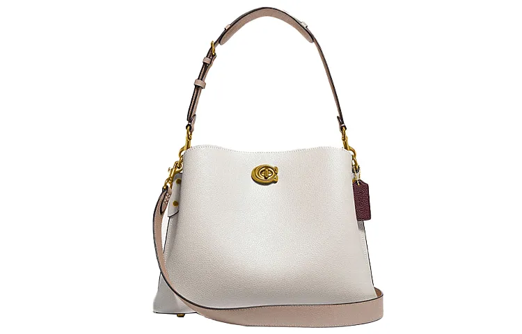COACH Willow Cow Leather Bucket Bag, Portable Crossbody Bag, Shoulder Bag Large Women's White