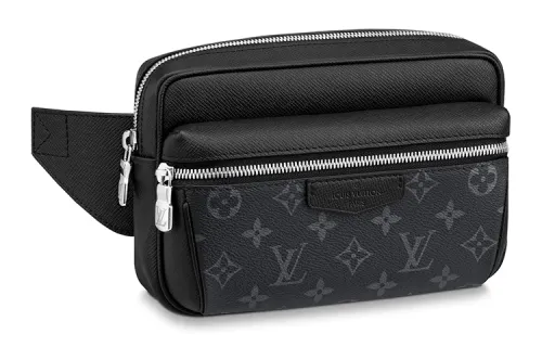 LOUIS VUITTON Outdoor Bumbag Monogram Eclipse Taiga Black