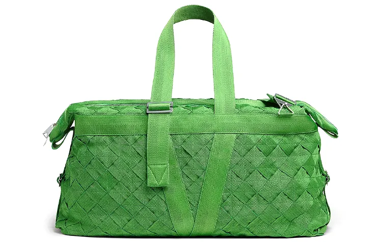 Bottega Veneta Polybutene Fiber Clutch Unisex Green