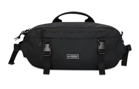 Converse Fabric Fanny Pack, Crossbody Bag Regular Unisex Black