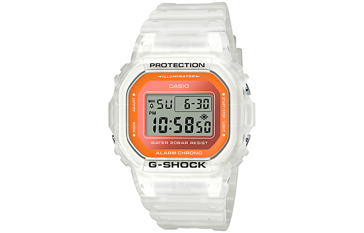 Мужские часы G-SHOCK (оранжево-белые)