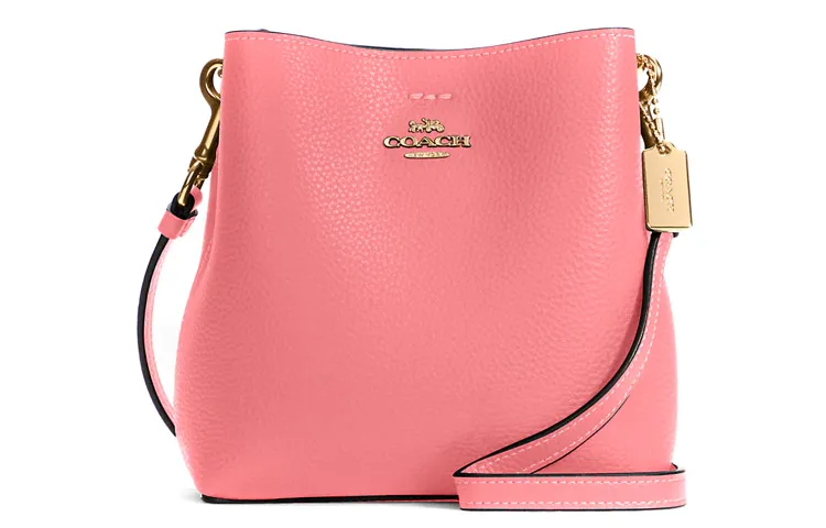 COACH Town Leather Crossbody Bags Small Women's Pink