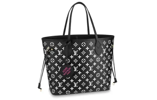 LOUIS VUITTON Neverfull Mm Black/White