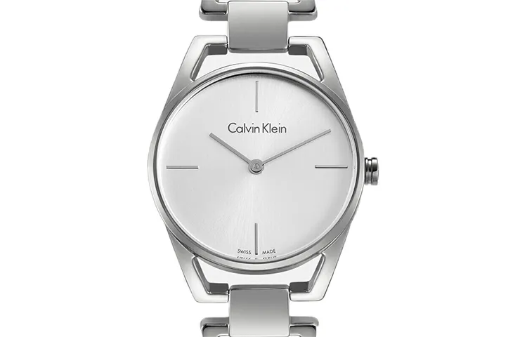 CALVIN KLEIN Quartz Charming Collection Wrist Watches Quartz Movement Stainless Steel Watchband Silver Dial