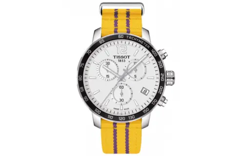 TISSOT Tissot, quartz men's watch, white dial, case stainless steel, nylon watch strap, quartz mechanism, 42mm