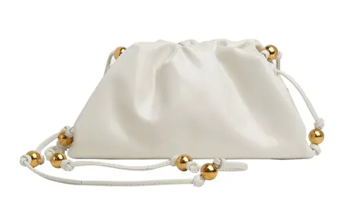 Bottega Veneta Sheepskin Clutch Mini Women's White