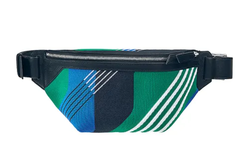 HERMES Cityslide Adjustable Strap Canvas, Cow Leather Fanny Pack Men's Multicolor