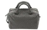 Bottega Veneta Woven Sheepskin Handbag Women's Light Gray