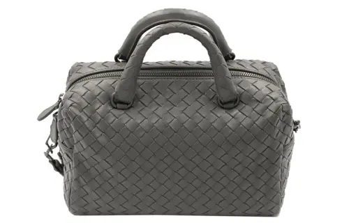 Bottega Veneta Woven Sheepskin Handbag Women's Light Gray