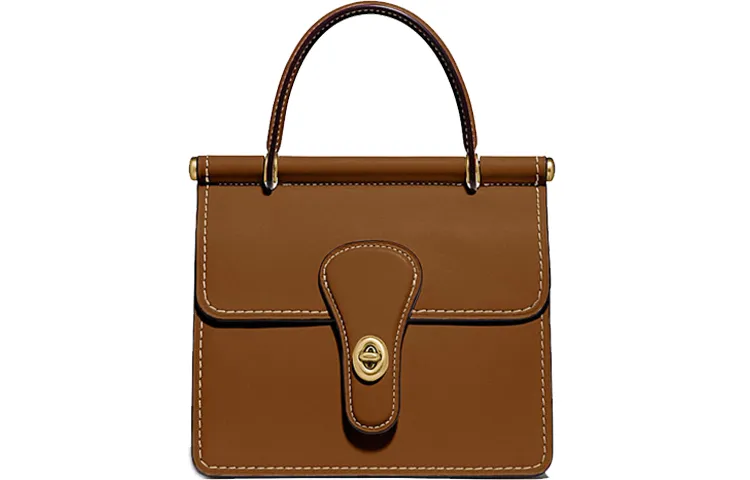 COACH Willis Leather Handbag, Shoulder Bag, Crossbody Bag Small Women's Brown