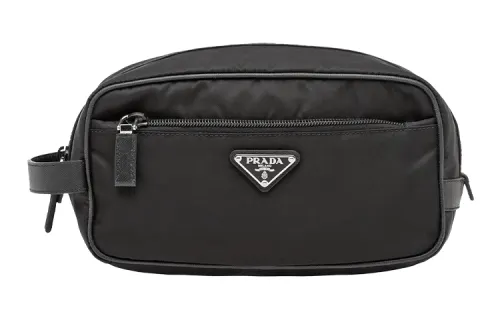 PRADA Nylon Toiletry Bag Unisex Black