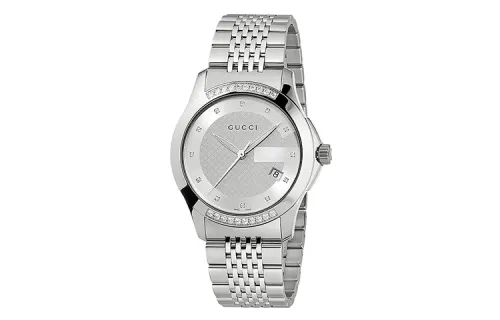 GUCCI G Timeless Collection Wrist Watches Quartz Movement Stainless Steel Strap Silver Dial Women's Watch