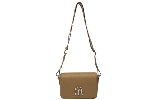 MLB Leather Polyester Camera Bag, Crossbody Bag Regular Women's Brown